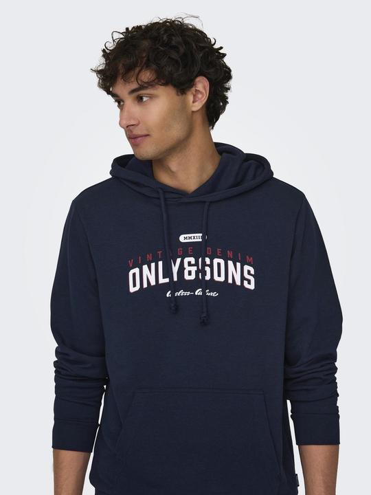 Actual product image Only & Sons Onslenny Reg Vintage Print Hood Sweat (S)