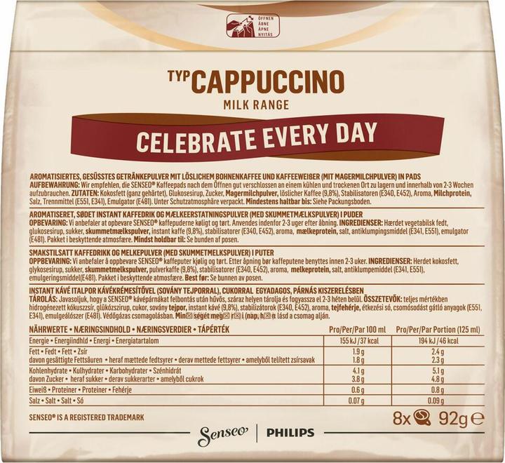 Image du produit Senseo Cappuccino 8Er (8 x Port.)