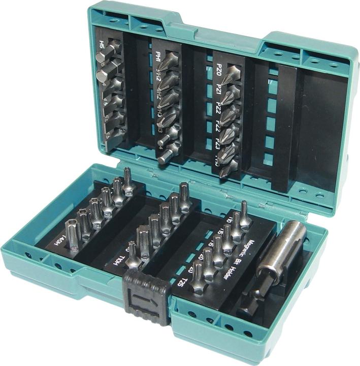 Produktbild Makita BitSet D37194 (4, 4.5, 5.5, 6.5, 27, 40, TX25, PH2, H6, PZ2, TX10, PH1, TX15, H3, TX30, PH0, PZ1, 27H, 15h, H4, 40H, PH3, 20H, PZ3, 25H, 30H, H5, TX20, PZ0)
