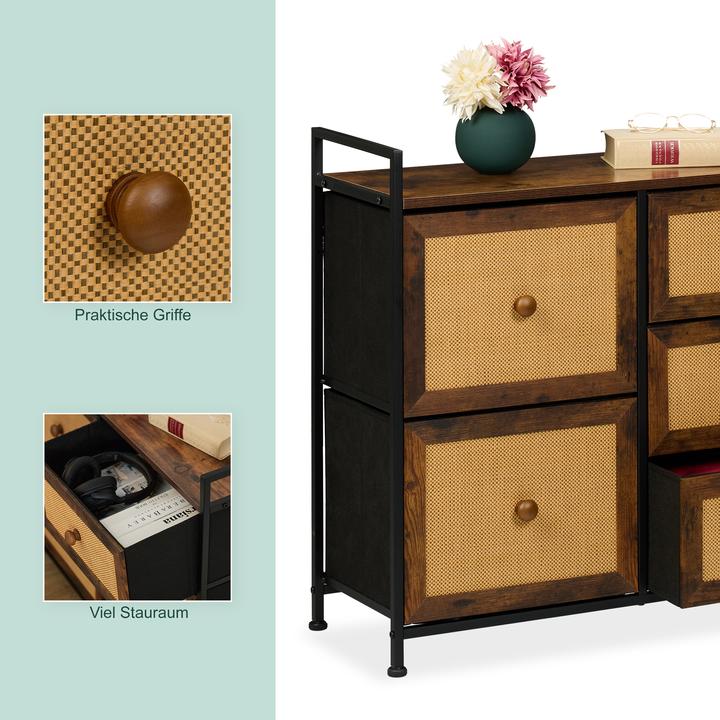 Actual product image Relaxdays Chest of drawers (85 x 31.5 x 77 cm)