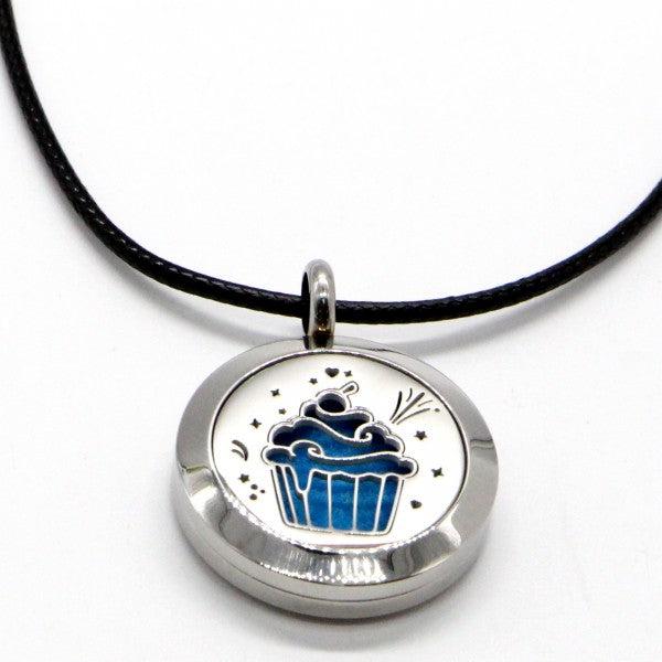 Immagine prodotto Zen Arôme Collana di gioielli per profumi con ciondolo No.55 per olio essenziale, profumo (Acciaio inossidabile, Cuoio)
