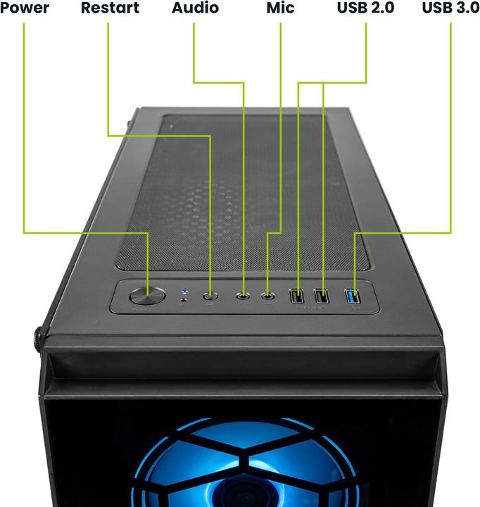 Actual product image Megaport PC AMD Athlon 3000G - Radeon Vega 3 - 8GB - 240GB SSD