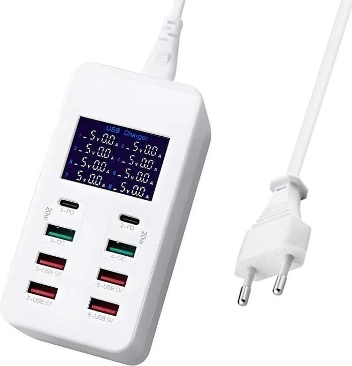 Actual product image PowerGuard 8-Fach Smart USB Charger (60 W)