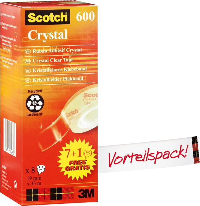 Produktbild Scotch Crystal Klebeband Vorteilspack (19 mm)