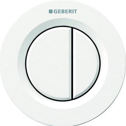 Actual product image Geberit Remote control type 01 pneumatic 2-flush actuation flush white alpine 116.042.11.1