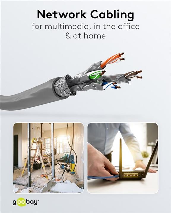 Productafbeelding Goobay Netwerkkabel CAT 6a S/FTP 4 x (S/FTP, CAT6, 50 m)