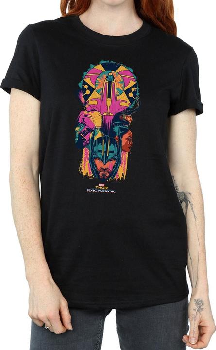 Actual product image Womens/Ladies Thor Ragnarok Character Totem Cotton Boyfriend T-Shirt (S)