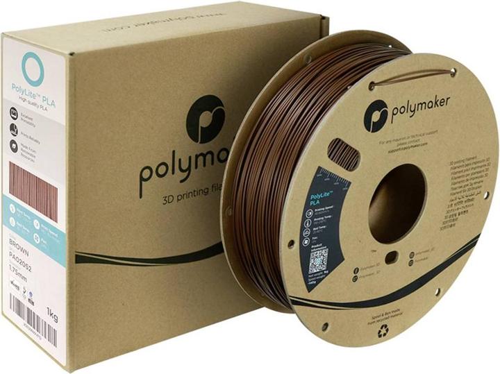 Produktbild Polymaker PolyLite PLA (PLA, 1.75 mm, 1000 g, Braun)