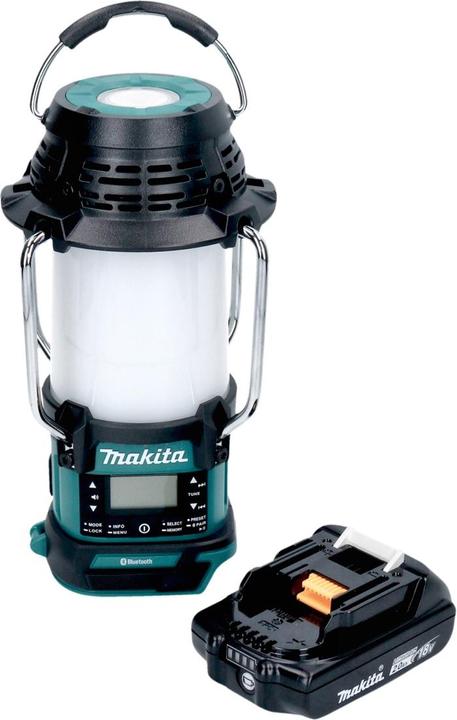 Immagine prodotto Makita DMR 056 A1 Radio a batteria 18 V FM DAB+ con lanterna 360° e torcia IP65 + 1x batteria ricaricabile (FM, DAB, AM, Bluetooth)