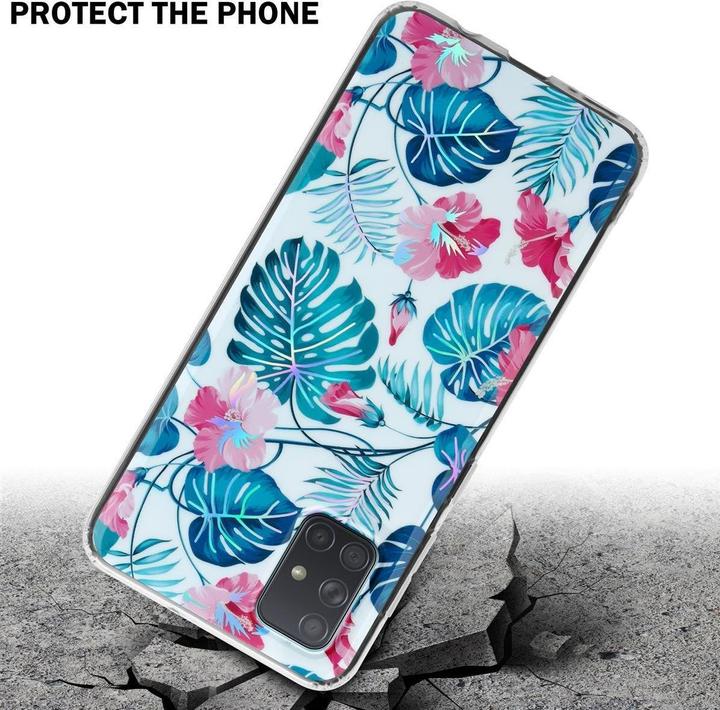 Produktbild Cadorabo IMD TPU Bunte Blumen & Blätter Cover (Samsung Galaxy A71)