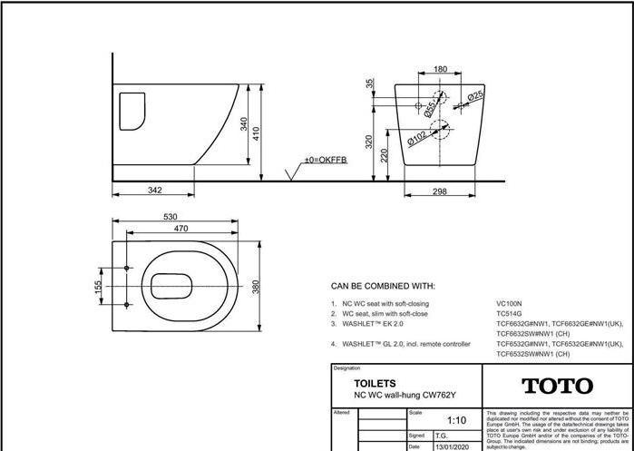 Produktbild TOTO NC Wand-WC