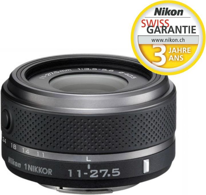 Immagine prodotto Nikon 1 VR 11-27,5 mm 1:3,5-5,6, grandangolo nero (Nikon 1, Nikon CX)