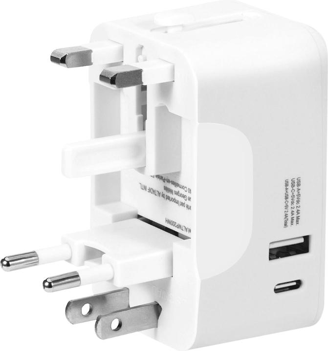Produktbild Akashi Reise Ladeadapter 2USB und Internationale Anschlüsse UK, USA, AUS, NZ, EU