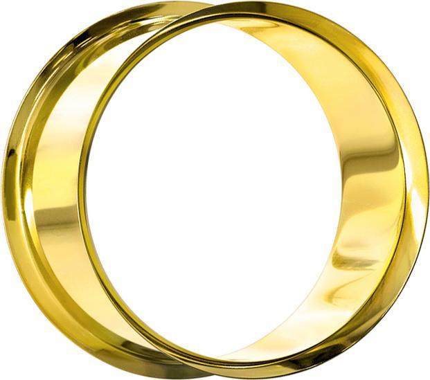 Immagine prodotto Star Piercing Tunnel svasato placcato oro (Acciaio chirurgico 316L)
