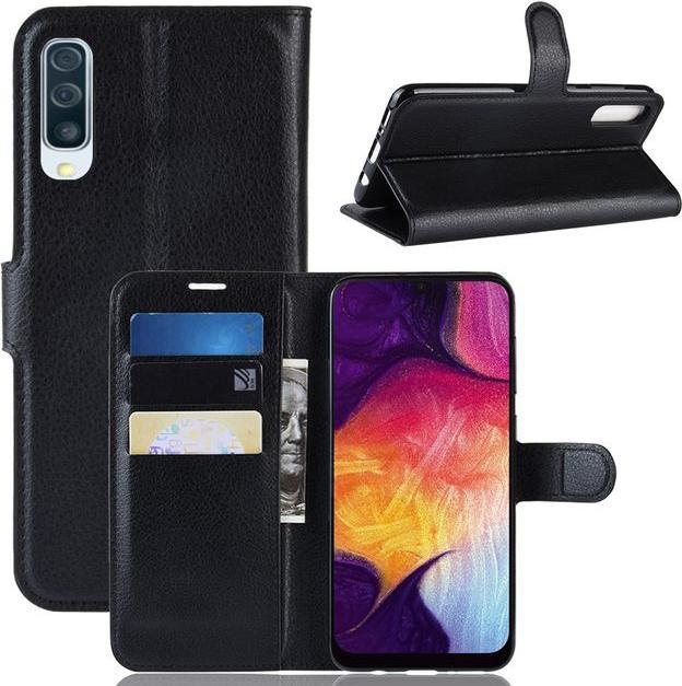 Actual product image MU Classic Litchi Leather Bookcover Series (Samsung Galaxy A30s, Samsung Galaxy A50, Samsung Galaxy A50s)