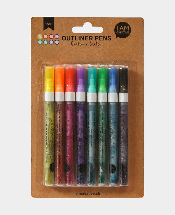 Actual product image I Am Creative Outliner Pen (Colored, 8 x)