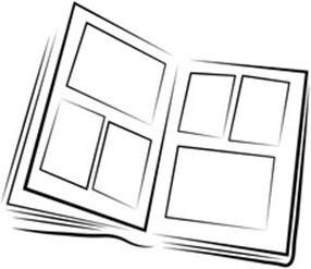 Image du produit Plum Alben Livre photo Basic 33x33 h bleu feuilles blanches (330 x 330 mm)