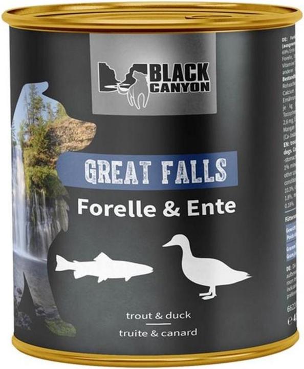 Actual product image Black Canyon Wet Food Adult Great Falls Duck & Trout, 820 g (Adult, 1 pcs., 921 g)