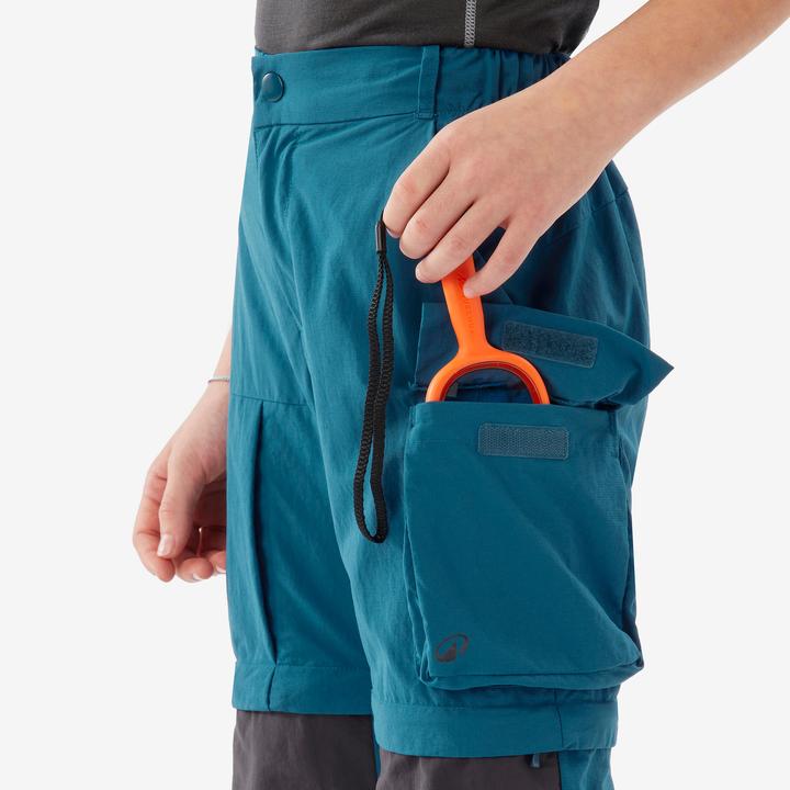 Immagine prodotto Quechua Zip-Off-Hose Kinder Gr. 123–172 Wandern - MH500 blau (140)