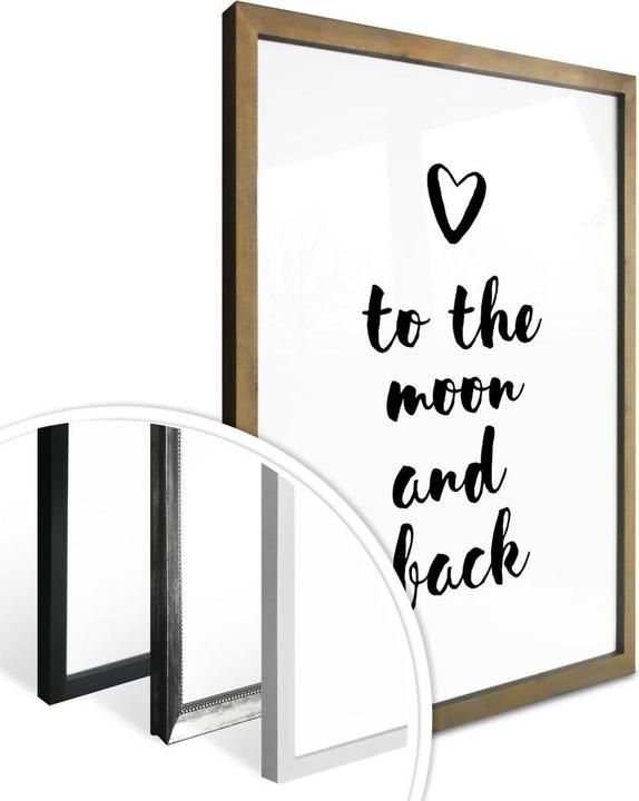 Produktbild Trenddeko Love to the moon and back (40 x 50 cm)