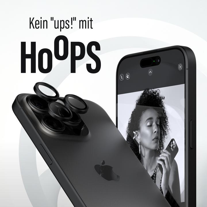 Immagine prodotto PanzerGlass Protezione dell'obiettivo della fotocamera Hoops (1 Pezzo/i, Apple iPhone 15 Pro Max, Apple iPhone 15 Pro)