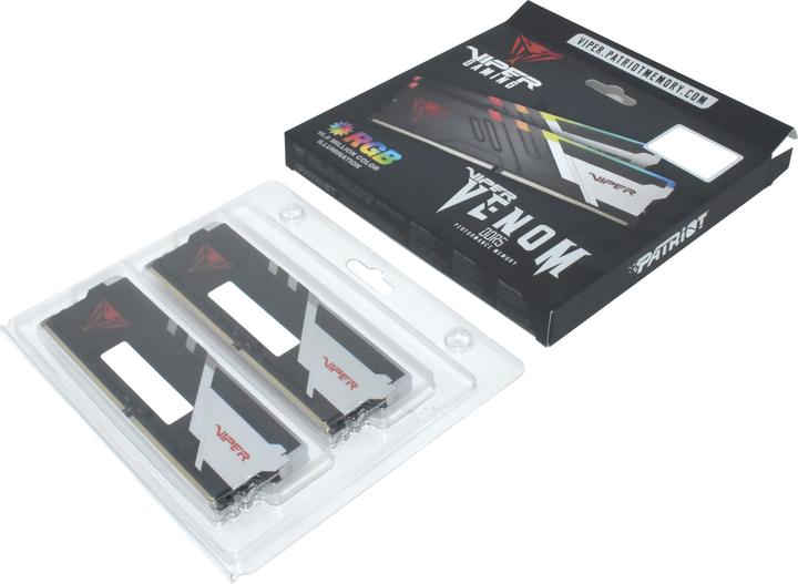 Actual product image Patriot Viper Venom RGB 32GB DDR5 6200-40, PVVR532G620C40K (2 x 16GB, 6200 MHz, DDR5 RAM, U-DIMM)