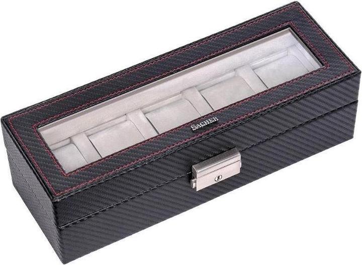 Image du produit Sacher 1115.380421 - Étui pour 5 montres carvon noir (cuir)