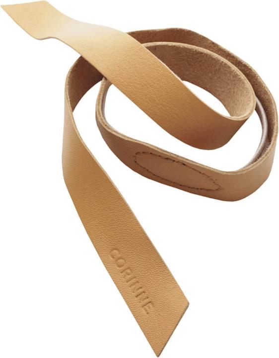 Actual product image Corinne World - Leather Band Short One Layer Camel (Hair tie)