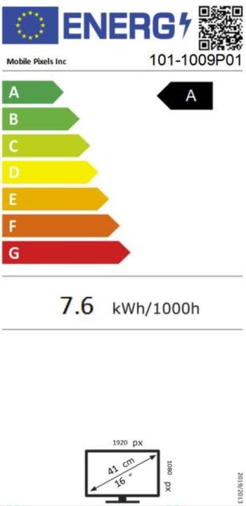 Energie-Label Mobile Pixels Glance (1920 x 1080 Pixel, 16")