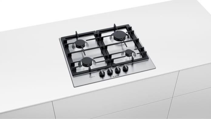 Produktbild Bosch Hausgeräte Serie 6 PCP6A5B90 Kochfeld, Edelstahl Integriert Gaskochfeld 4 Zone(n)