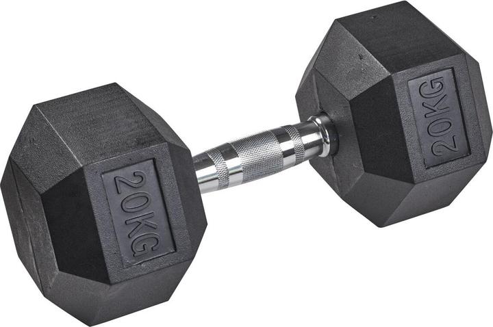 Tanga Sports Gummi-Kurzhantel HEX, 20 kg (1 x 20 kg)