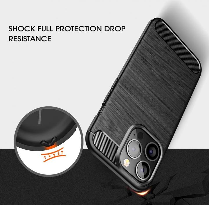 Immagine prodotto Screenguard Custodia Apple iPhone 13 Pro Max Carbon Brushed Soft TPU (Apple iPhone 13 Pro Max)