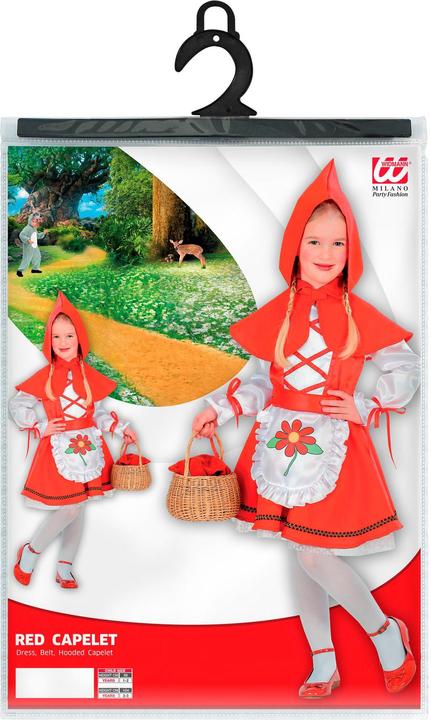 Actual product image Widmann ROTKÄPPCHEN (Kleid, Gürtel, Mäntelchen mit Kapuze), 98 cm / 1-2 Years (1, 2)