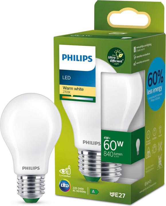 Actual product image Philips LED Classic (E27, 4 W, 840 lm, 1 x, A)