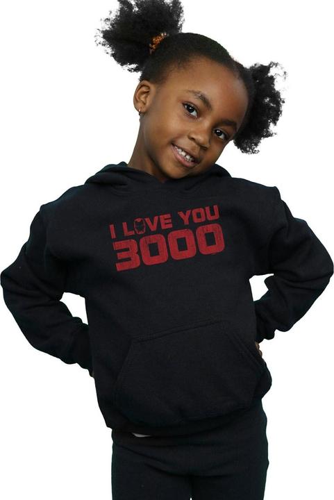 Actual product image Girls Avengers Endgame I Love You 3000 Distressed Hoodie (140, 146)