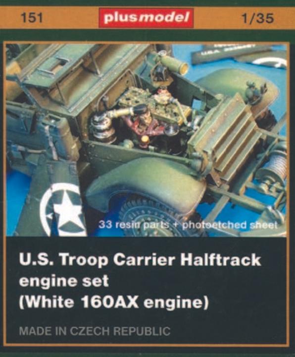 Actual product image Plus Model U.S. Troops Halftrack engine set (white 160AX engine)