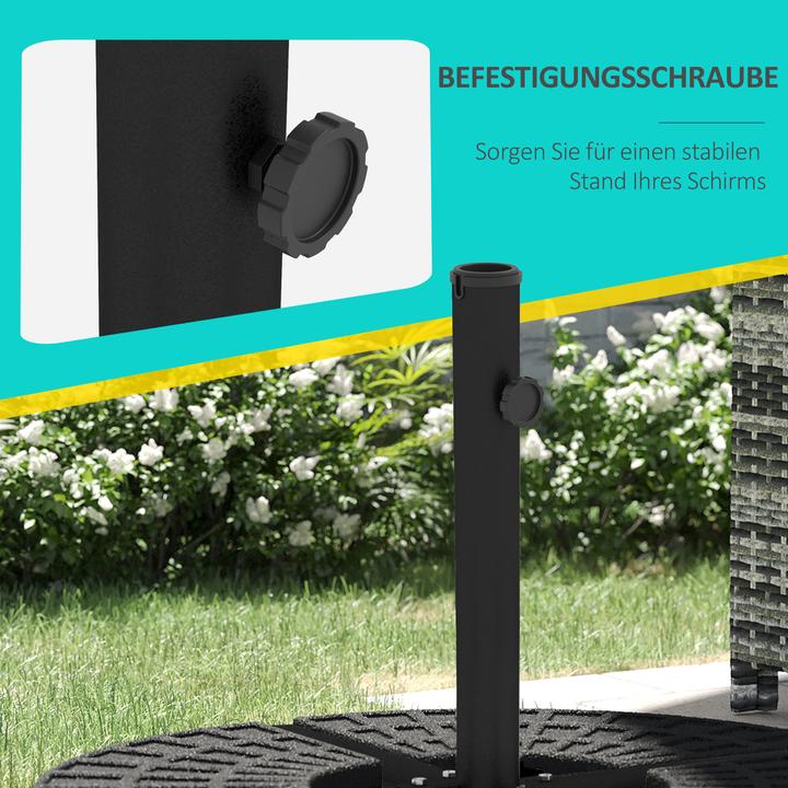 Produktbild Outsunny Schirmständer Kreuzfuss für Durchmesser von 32 - 48 mm