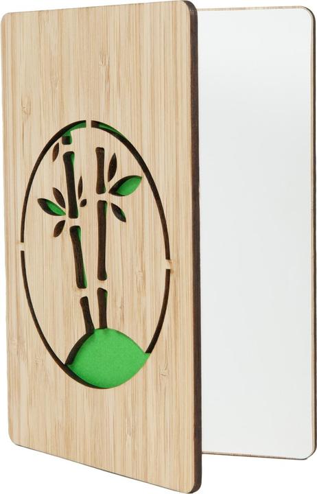 Actual product image Natura Punto Bamboo greeting card, bamboo grass, green, folding card