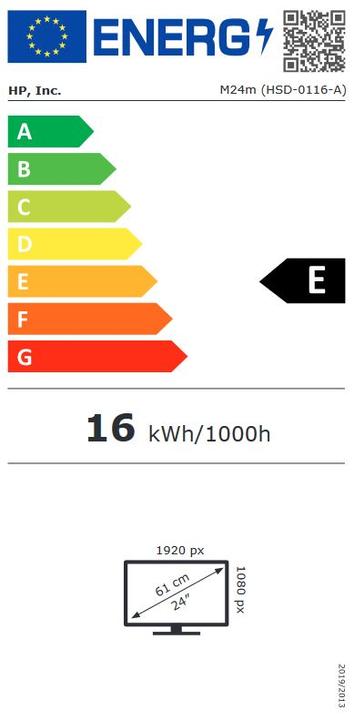 Energy Label HP M24M (24") Conferencing (1920 x 1080 pixels, 23.80")