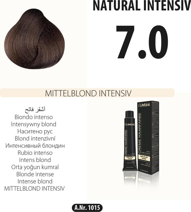 Image du produit FemMas (7.0) Coloration Blond Moyen Intense 100ml