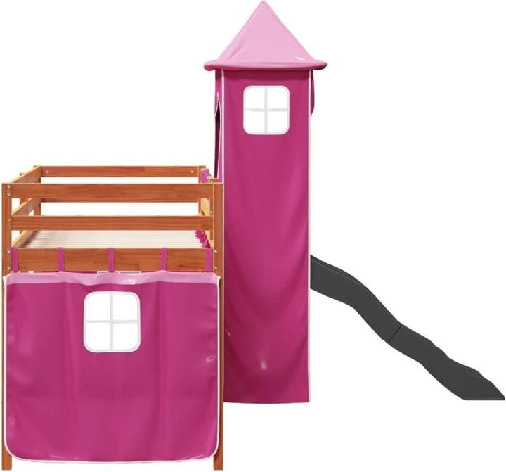 Image du produit VidaXL Lit superposé pour enfant avec tour Rose (90 x 200 cm)