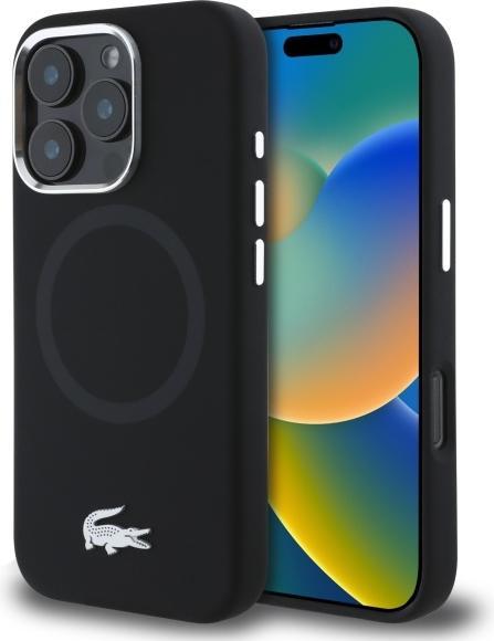 Produktbild Lacoste LCHMP16XSMAK iPhone 16 Pro Max 6.9" czarny/black hardcase Silicone Croco Logo MagSafe (Apple iPhone 16 Pro Max)