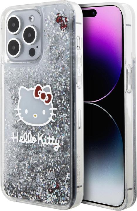 Produktbild Hello Kitty HKHCP15LLIKHET iPhone 15 Pro 6.1" srebrny/silver hardcase Liquid Glitter Charms Kitty He (Apple iPhone 15 Pro)