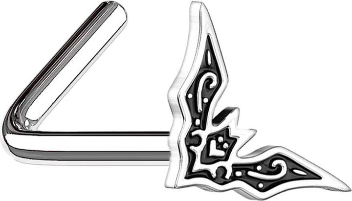 Produktbild Star Piercing Nasenstecker gewinkelt silber Fledermaus (Chirurgenstahl 316L, Messing)