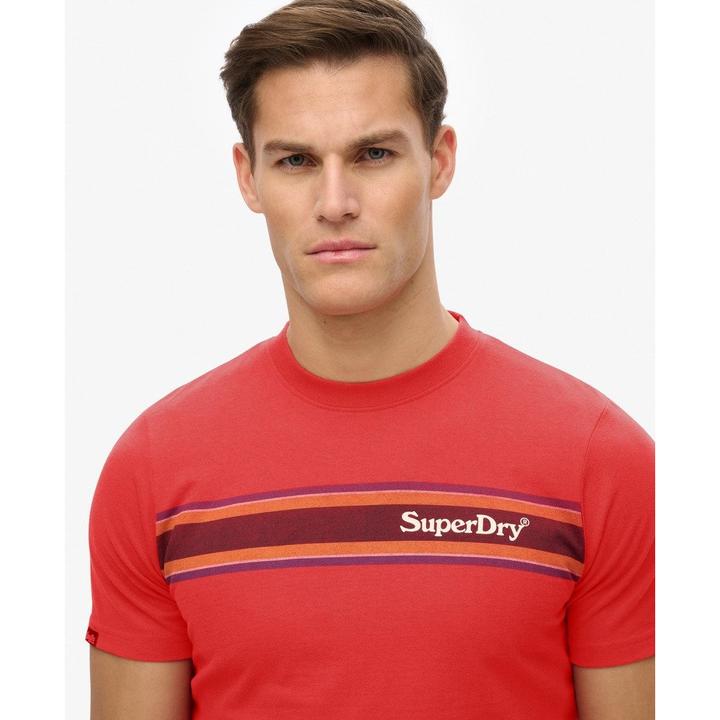 Image du produit Superdry T-shirt décontracté à rayures et logo Venue (S)