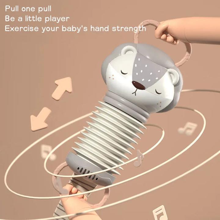 Actual product image Activity Board Cartoon Deer Accordion Baby Musical Toy Early Learning Instrument Electronic Vocal Toy
