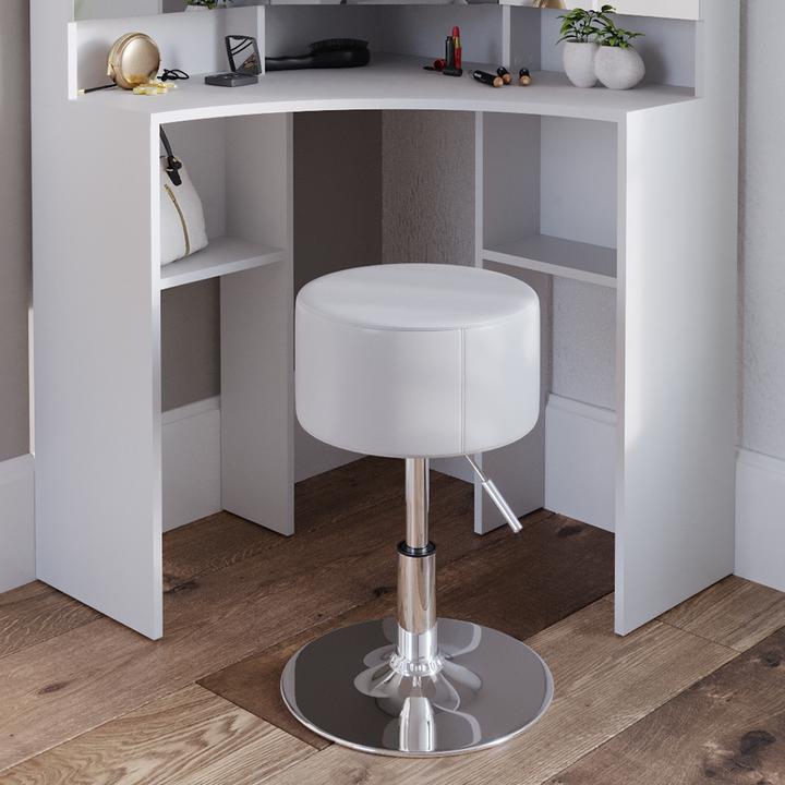 Produktbild Vicco Hocker Design, Weiss, 33 x 67 cm für Schminktisch