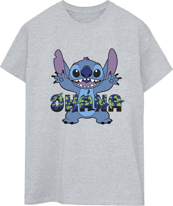 Disney Lilo And Stitch Ohana Blue Glitch TShirt (XL)