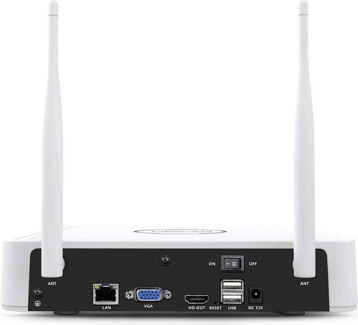 Actual product image Foscam FN7108W-B4-1T Video Surveillance System White 1x NVR (FN7108W) incl. 1TB hard disk, 4x WLAN-K (1920 x 1080 Pixels)