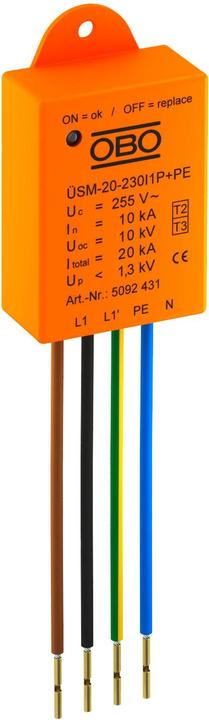 Produktbild OBO Bettermann Überspannungsschutzmodul für LEDLeuchten